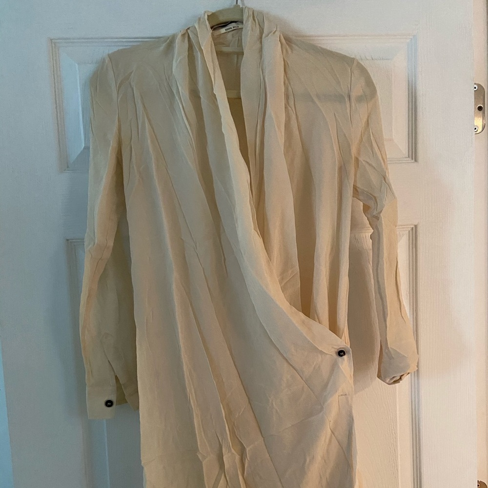 All Saints Silk Wrap Dress